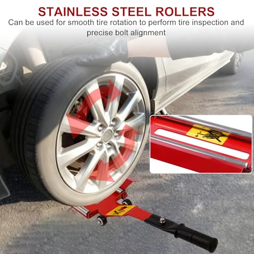 Portable Tire Lifting Jack Tool with Roller Plate
