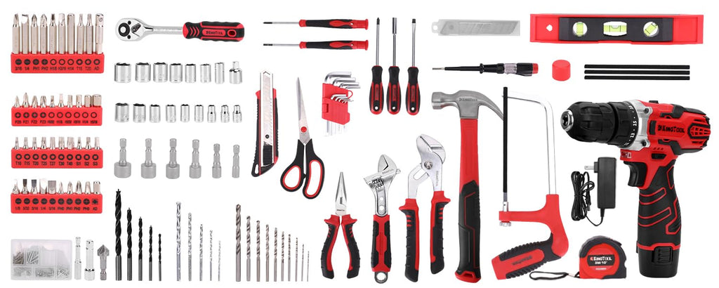 276-Piece Tool Kit with 12V Cordless Drill