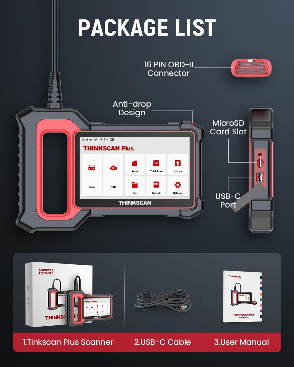 Multi-System OBD2 Scanner with 5 Special Services