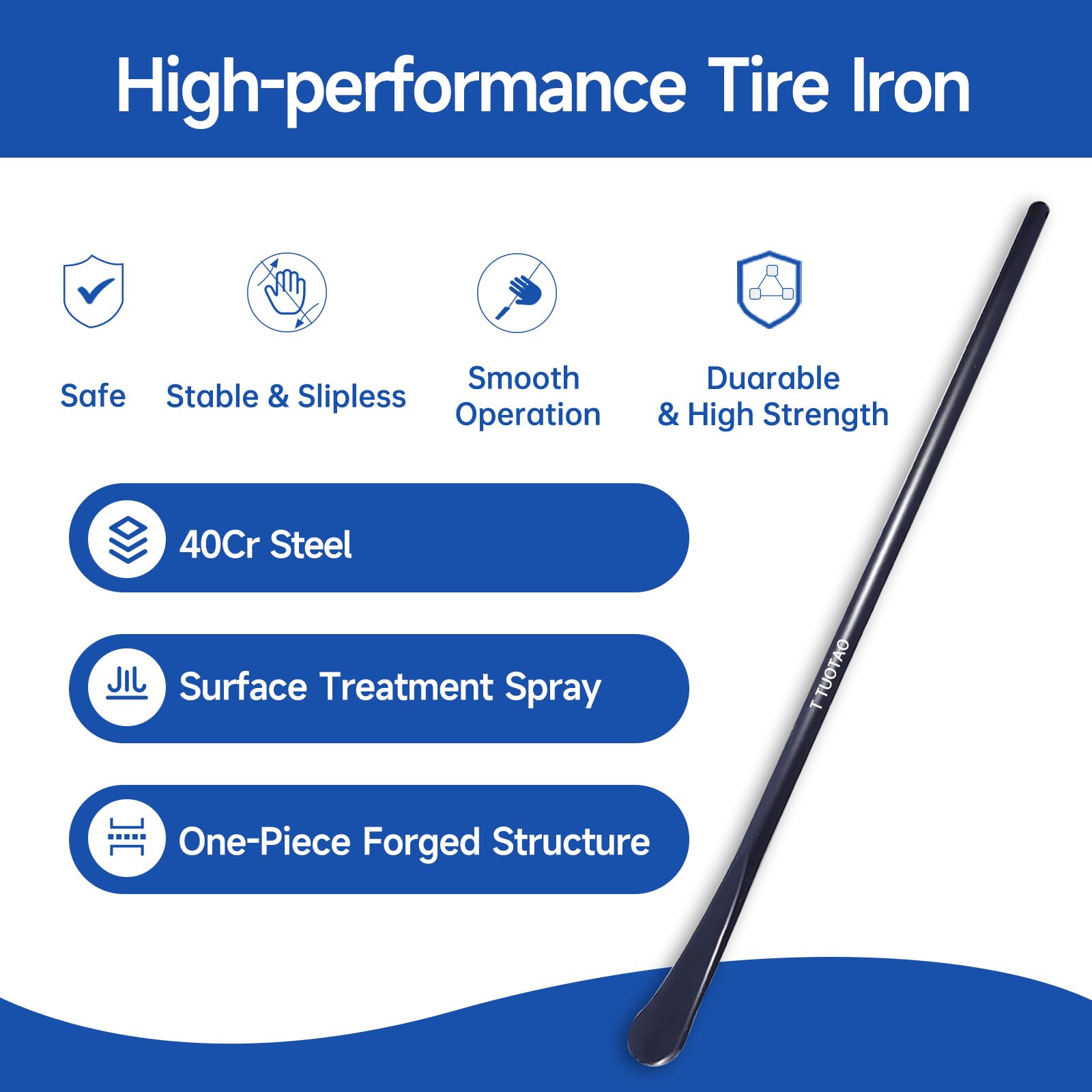 TUOTAO 2 PCS Tire Spoon Tire Iron