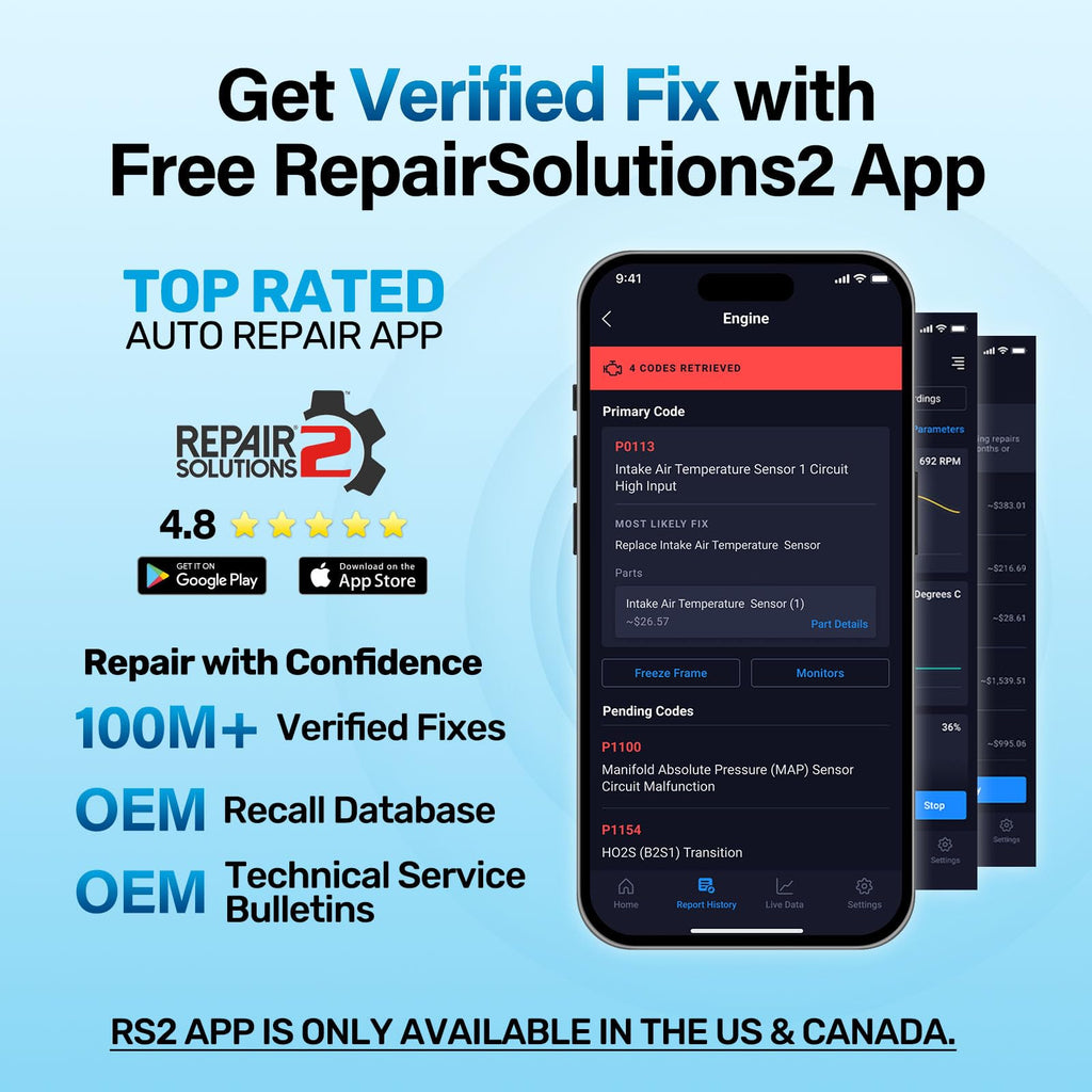 OBD2 Scanner with ABS/SRS & 12 Reset Services