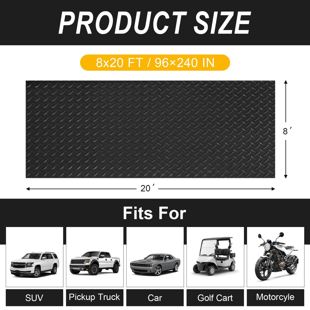 Diamond Plate Garage Floor Mat Roll (2.8mm)