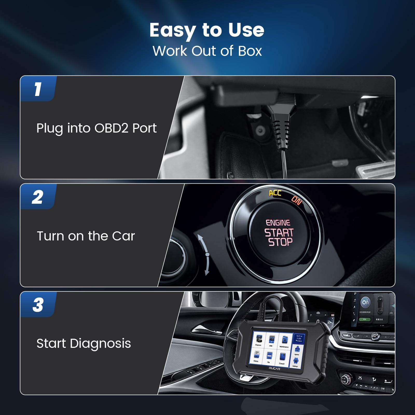Multi-System OBD2 Scanner with 7 Reset Services