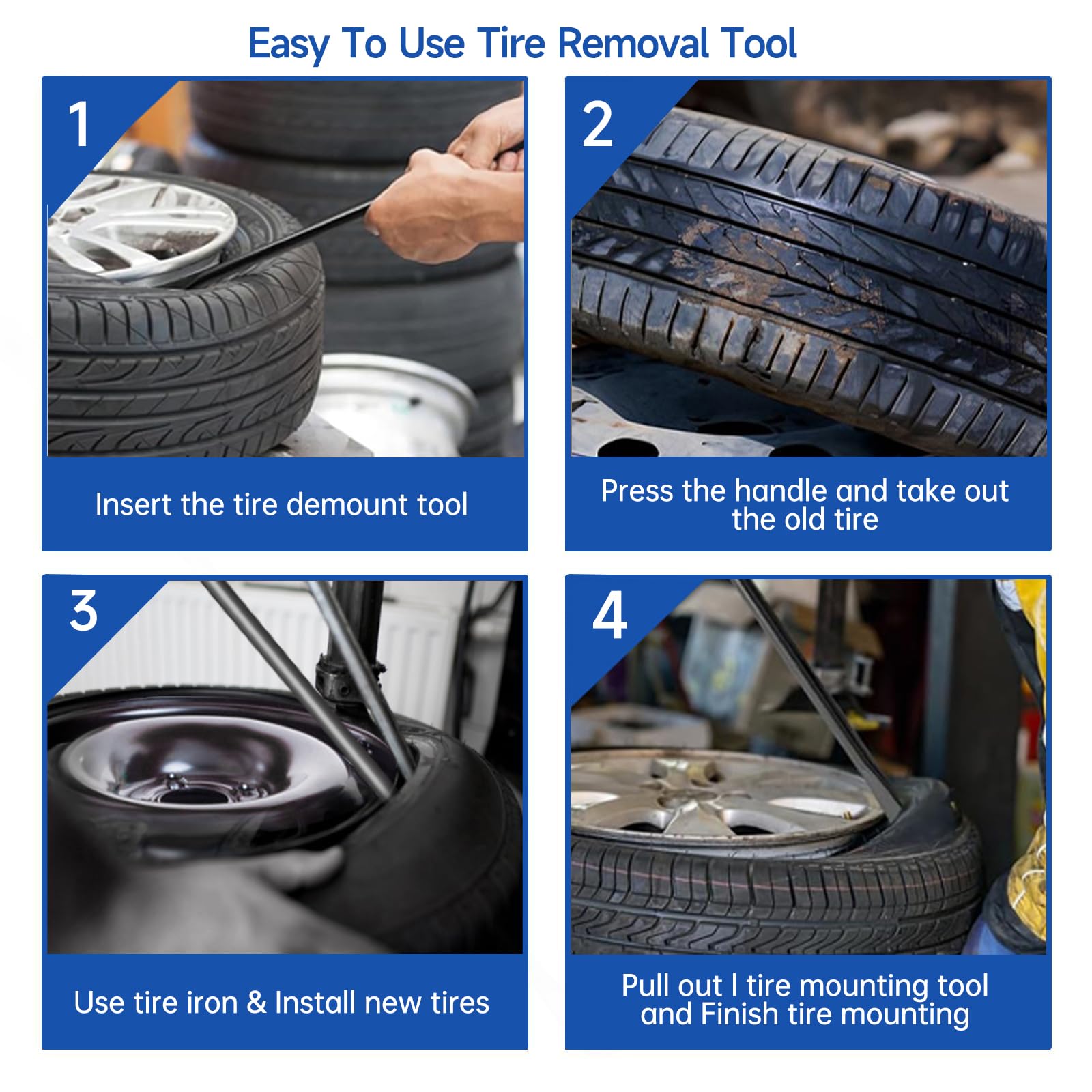 TUOTAO 2 PCS Tire Spoon Tire Iron