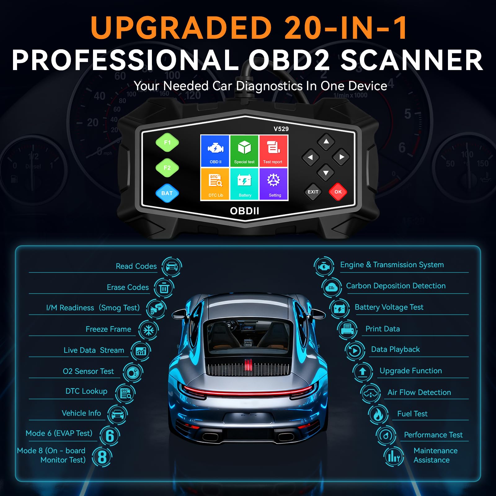 Enhanced OBD2 Diagnostic Scanner with Live Data