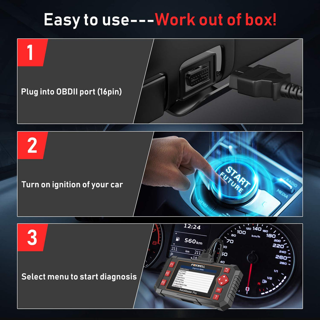 Elite OBD2 Diagnostic Scanner with ABS & SRS