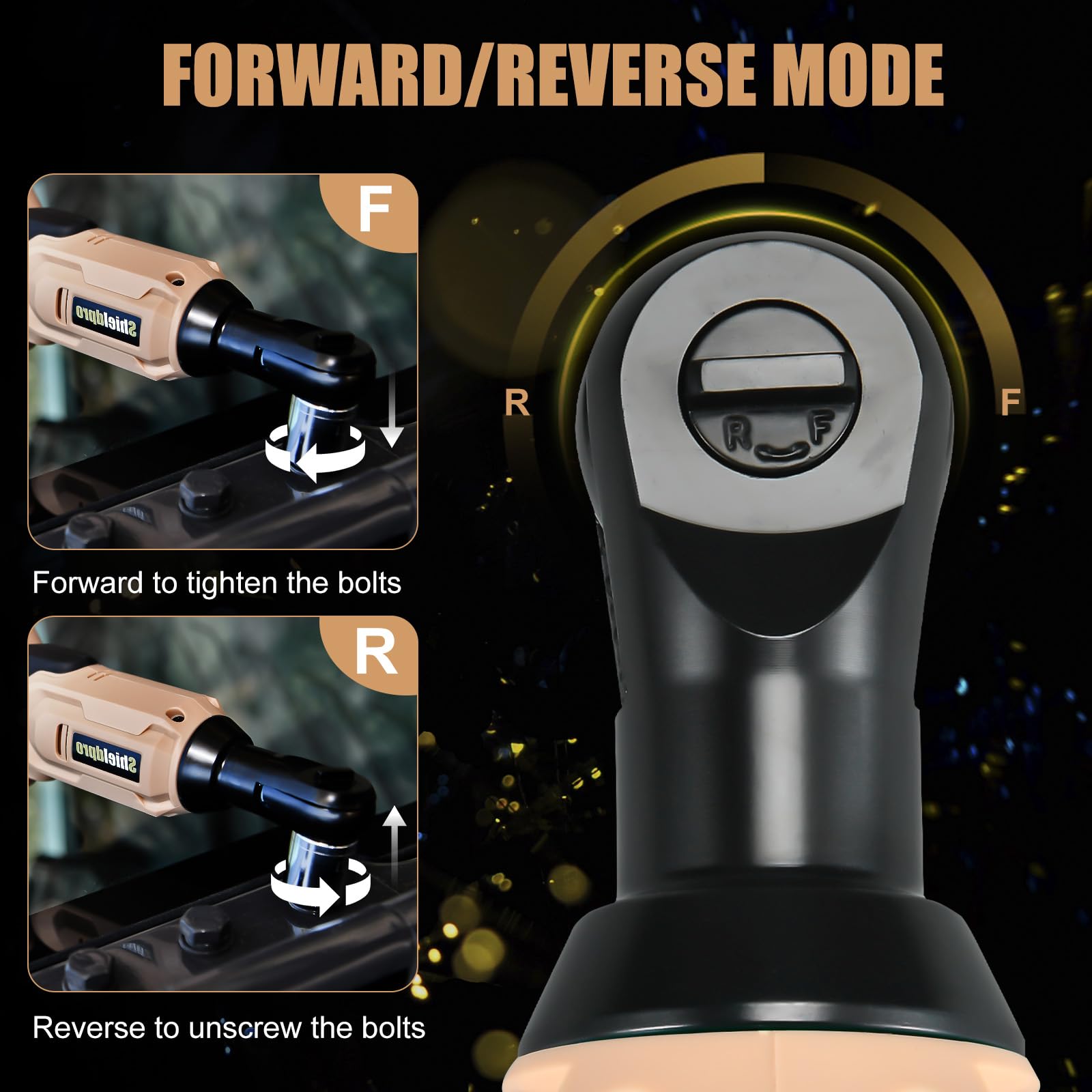 ShieldPro LD7339 Ratchet Wrench Set Yellow and Green