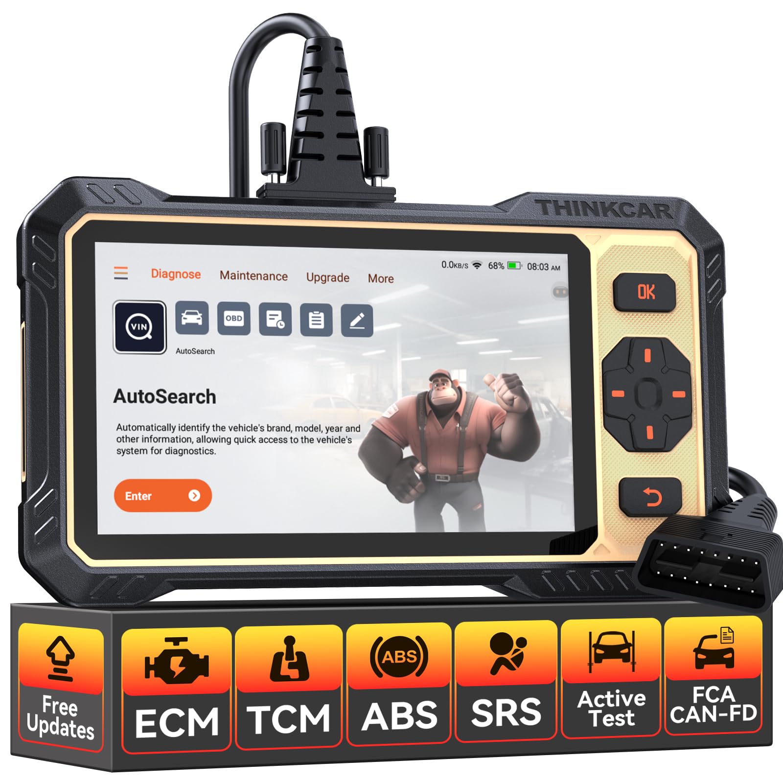 Bidirectional OBD2 Scanner with 12 Reset Services