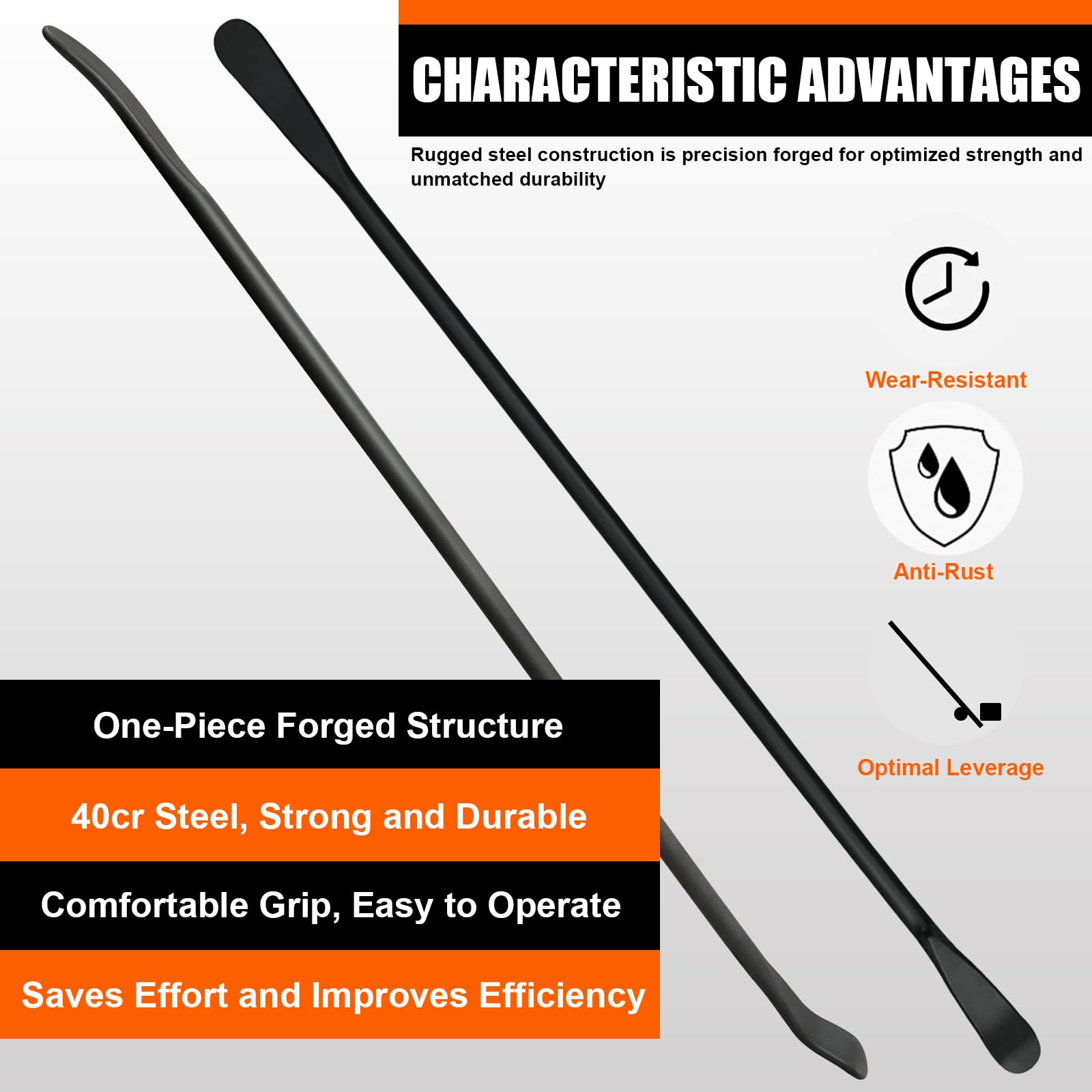 2PCS Tire Mount & Demount Iron (39")