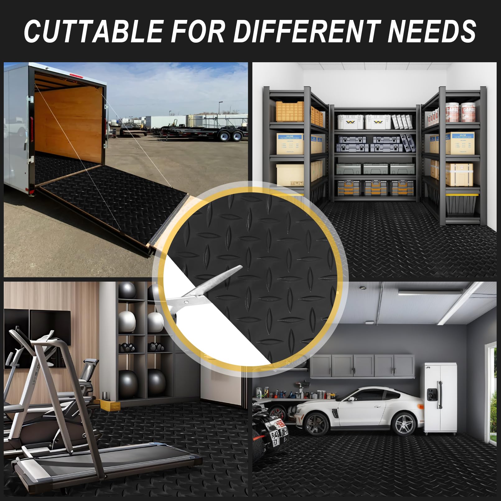 Diamond Plate Garage Floor Mat Roll (2.8mm)