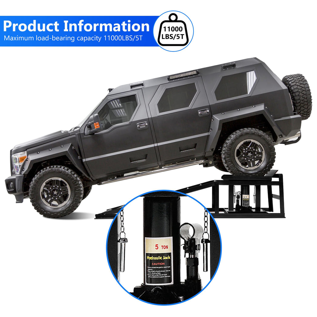 2PCS 5T Hydraulic Car Ramps (11060lbs)