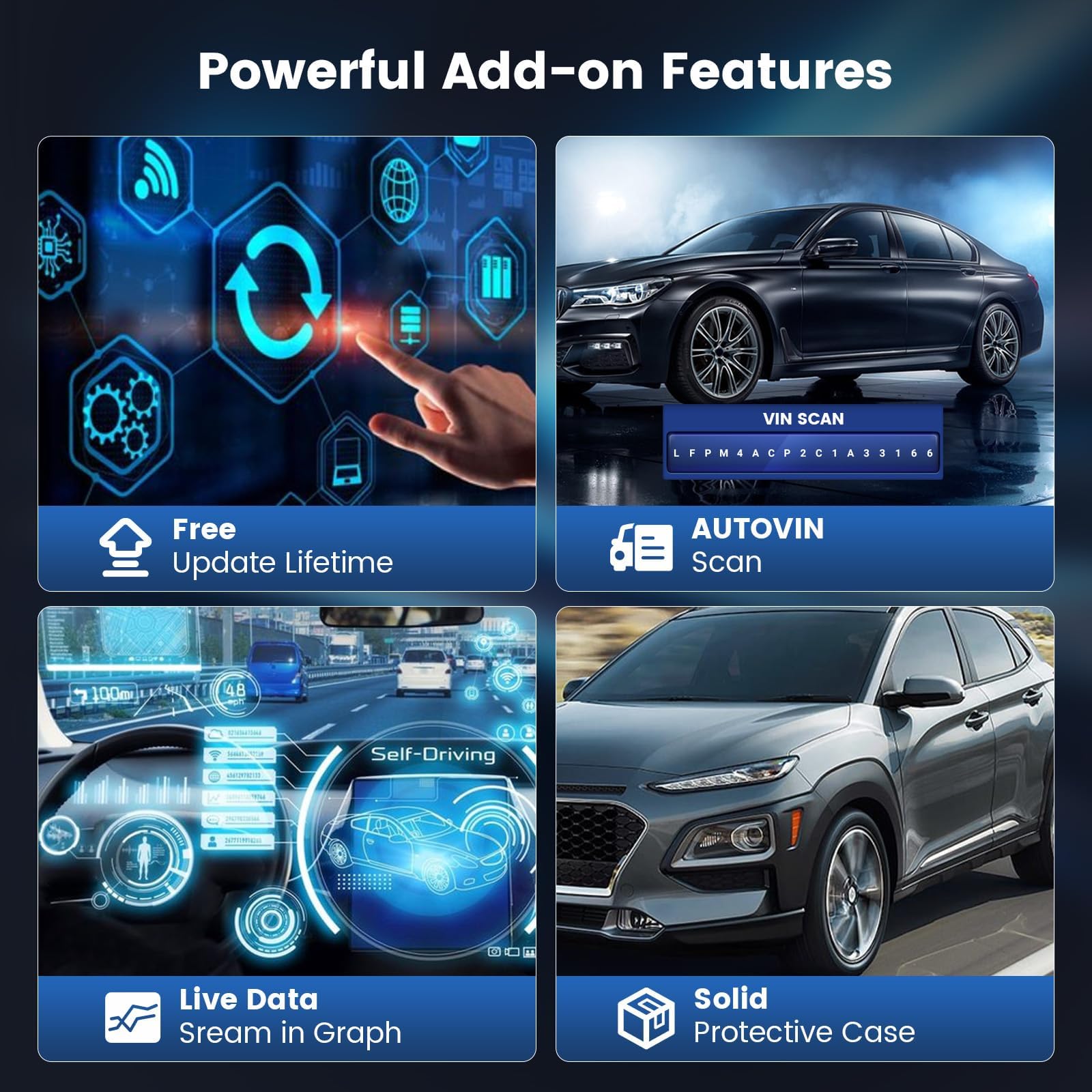 Multi-System OBD2 Scanner with 7 Reset Services