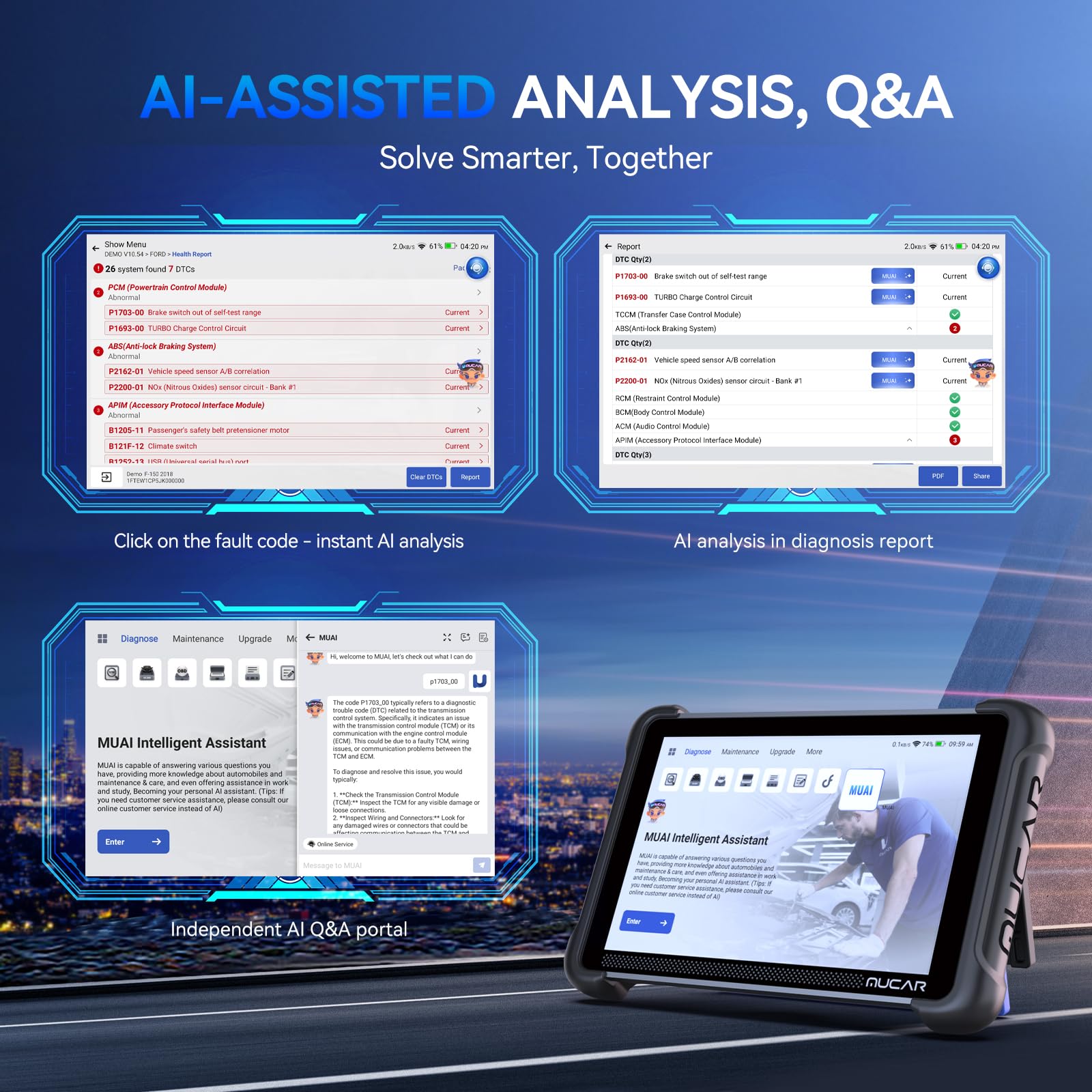 AI Bidirectional Full System OBD2 Scanner (35 Services)
