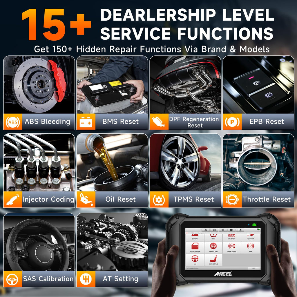 Bidirectional OBD2 Scanner with Active Test & Reset Services