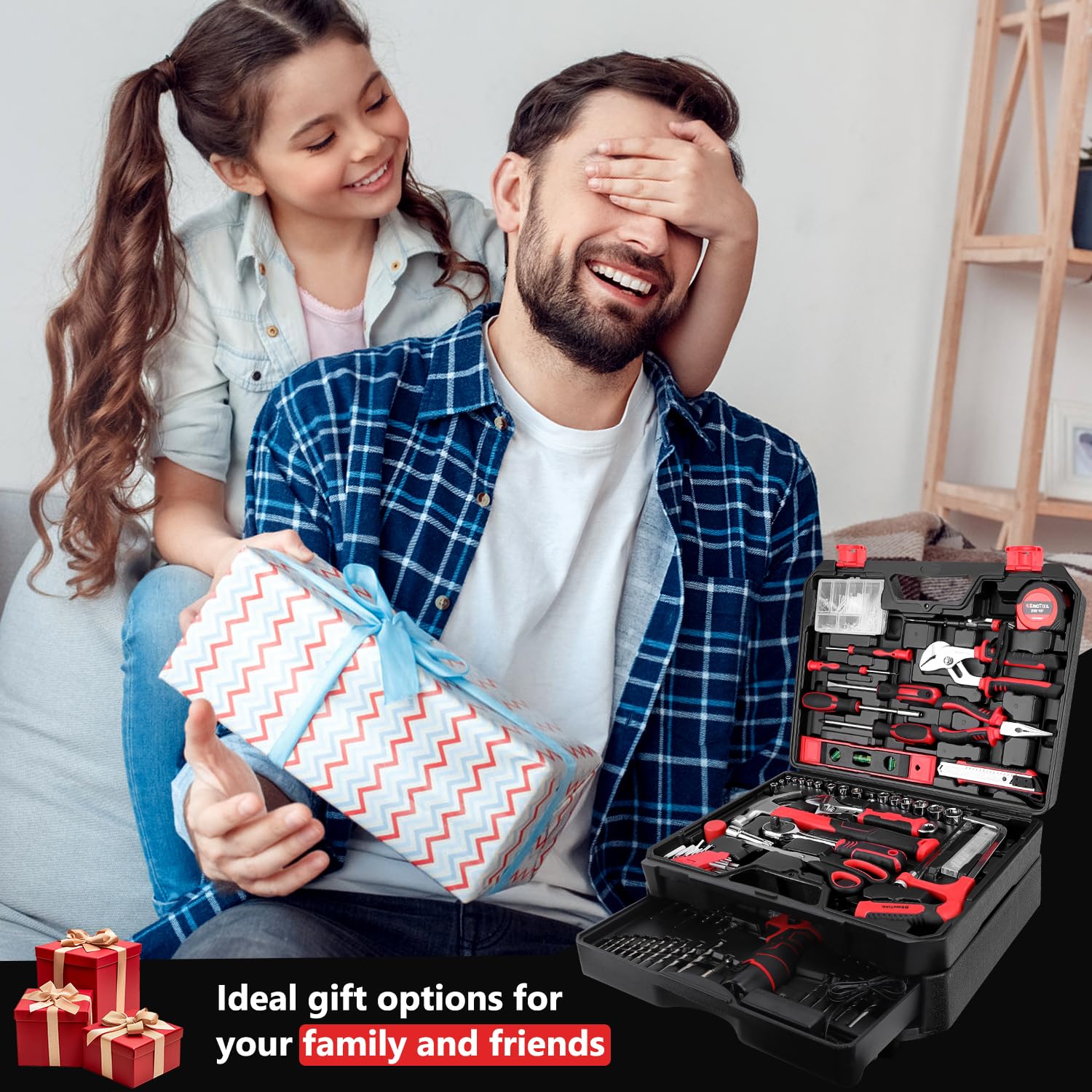 276-Piece Tool Kit with 12V Cordless Drill