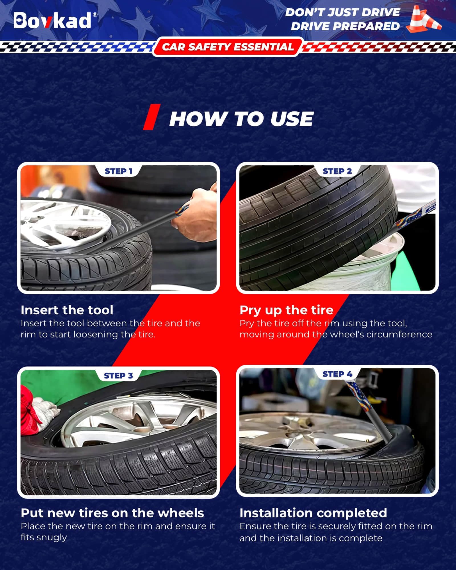 Bovkad Tire Iron Bar