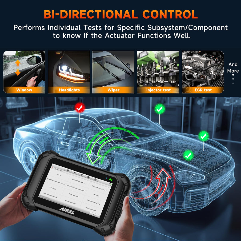 Bidirectional OBD2 Scanner with Active Test & Reset Services