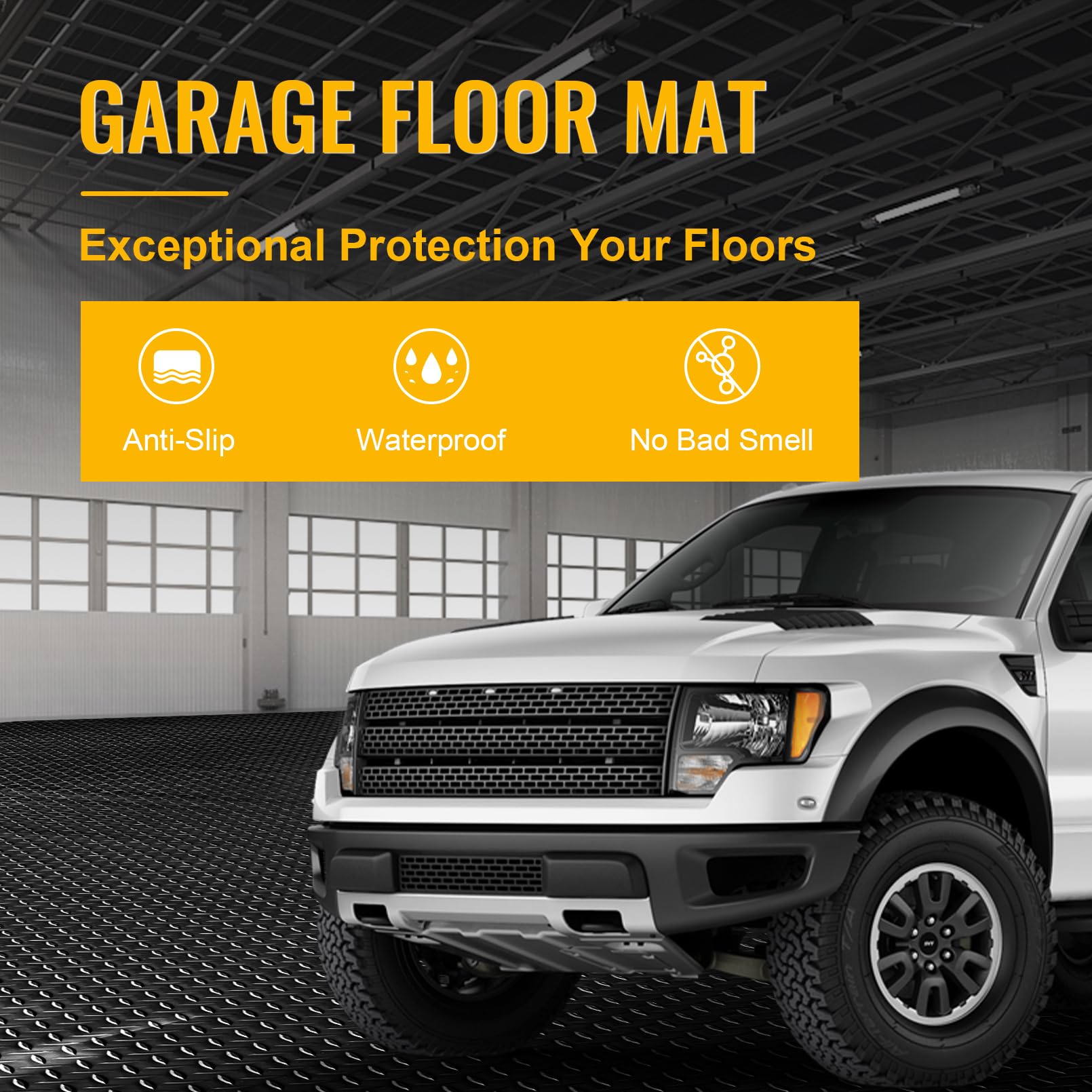 Diamond Plate Garage Floor Mat Roll (2.8mm)