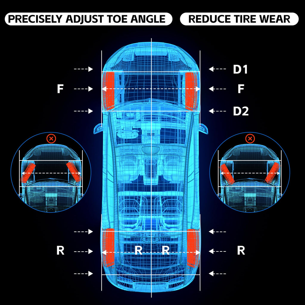 2-Pack Wheel Alignment Tool Kit with Tape Measures